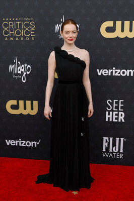 Kristin Ess Hair Partners with Mara Roszak to Prep Emma Stone's Hair for The 2024 Critics Choice Awards