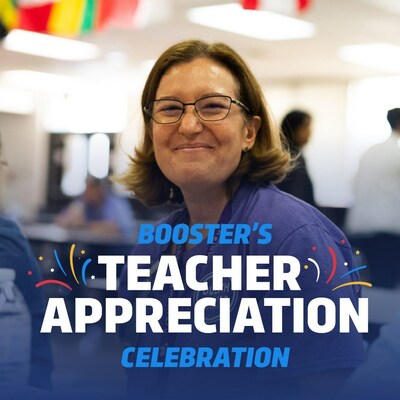 Booster's Teacher Appreciation Celebration will give three $2,000 grants to schools this spring.