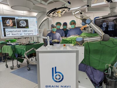 Brain Navi Completed 100th Surgical Procedure Using NaoTrac (PRNewsfoto/Brain Navi Biotechnology Co., Ltd.)