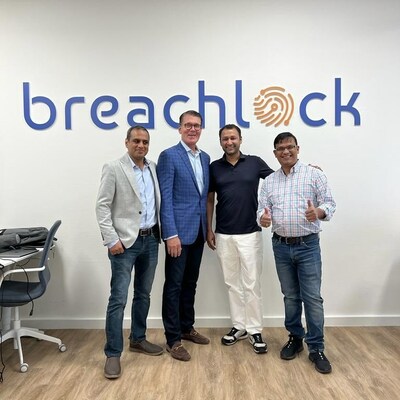 BreachLock and CheckRed executive leadership at BreachLock HQ.