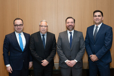 Photo: (from left to right) Hugh Sanderson, Head of Equities, ATB Capital Markets; Darren Eurich, CEO, ATB Capital Markets; Greg Greer, Managing Director & Head, Fixed Income, Currencies & Commodities, ATB Capital Markets; Wes Jardine, Managing Director Corporate Banking, ATB Capital Markets. (CNW Group/ATB Financial)