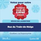 Toponymes coups de cœur 2024 - Le nom Rue du Train-de-Neige de la région des Laurentides est en lice pour remporter le titre de Toponyme coup de foudre du public!