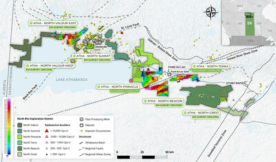 Figure 2: Initial Survey Results Over North Rim Exploration District (CNW Group/ATHA Energy Corp.)