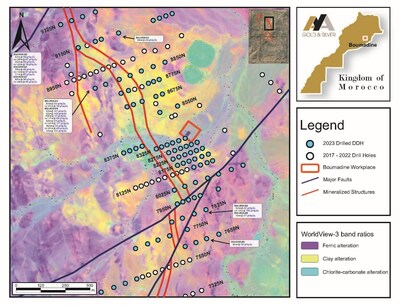 Figure 3 – Surface Plan of Central & North Zones with New 2023 DDH Results (CNW Group/Aya Gold & Silver Inc)