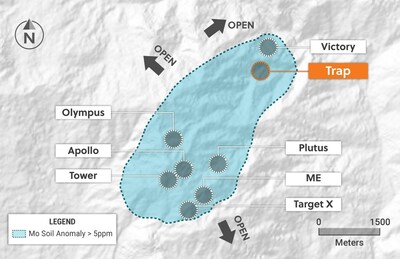 Figure 4: Plan View of the Guayabales Project Highlighting the Trap Target Area (CNW Group/Collective Mining Ltd.)