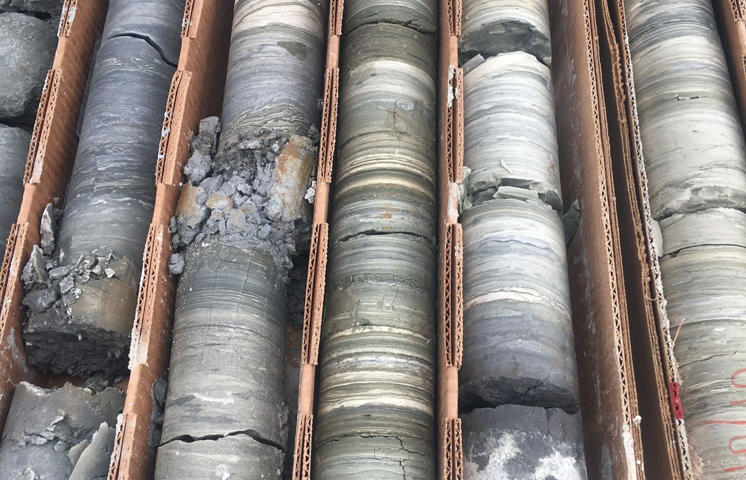 Core samples collected from American Battery Technology Company’s Tonopah Flats Lithium Project near Tonopah, Nevada.  This project is one of the largest known lithium projects in the United States, with a total quantified resource of 21.15 million tons of lithium hydroxide monohydrate.