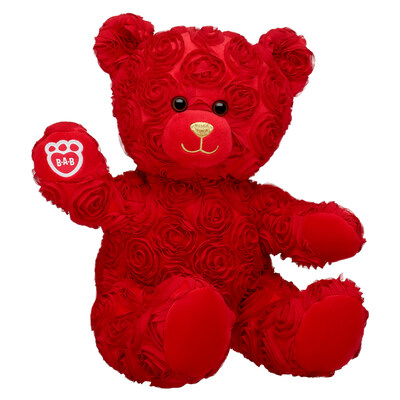 This stunning Red Roses Teddy Bear looks like a gorgeous rose bouquet with its textured red rose fur. For an extra special touch, skip the greeting card and add a personalized message with the Record Your Voice sound option, and the SCENTiments™ Rose Bouquet Scent makes a sweet-smelling, showstopping gift that lasts long beyond real flowers.