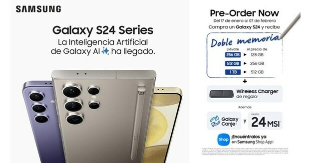 Comienza en México la pre-venta de la nueva serie Galaxy S24