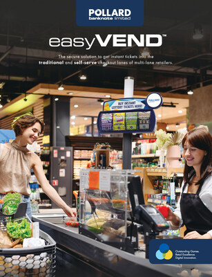 easyVEND™ menu board in a retail setting (CNW Group/Pollard Banknote Limited)