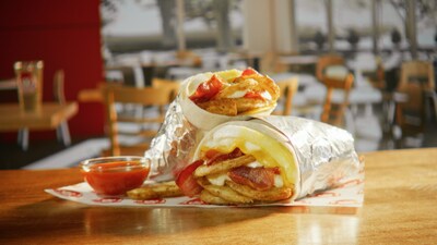 Taste the portable perfection of Wendy's new hearty Breakfast Burrito, filled with fan-favorite breakfast ingredients.