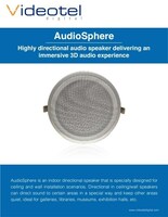 AudioSphere Directional Speaker Spec Sheet