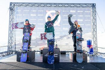 Monster Energy's Olympic Snowboarder Annika Morgan Takes 2nd Place in Women’s Snowboard Slopestyle at LAAX OPEN 2024 in Switzerland