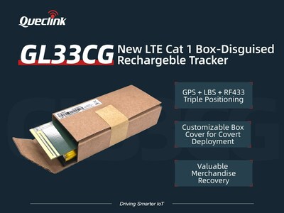 Queclink lanza el rastreador recargable LTE Cat 1 oculto en caja para mejorar la seguridad de los activos (PRNewsfoto/Queclink Wireless Solutions Co., Ltd.)