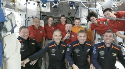 The Axiom Mission 3 (Ax-3) crew arrives on the International Space Station (ISS). Ax-3 crewmembers, Commander Michael López-Alegría of the U.S. and Spain, Pilot Walter Villadei of the Italian Air Force, Mission Specialist Alper Gezeravcı of Türkiye, and Mission Specialist Marcus Wandt of Sweden and the European Space Agency (ESA),are welcomed aboard the orbiting laboratory by astronauts of ISS Expedition 70.