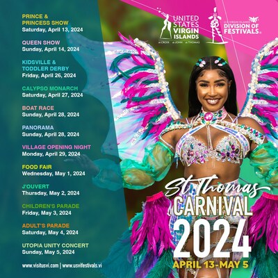 St. Thomas Carnival Official Events Calendar
