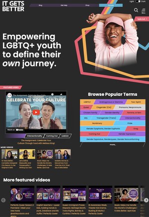 It Gets Better, Leading LGBTQ+ Youth Empowerment Org, Unveils New Name and Relaunched Website