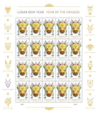 USPS Roars Into Lunar New Year With the Year of the Dragon Stamp. The Dragon Is Considered an Auspicious Sign in the Chinese Zodiac.