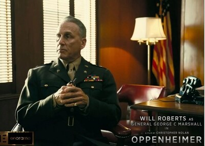 Actor Will Roberts as Genera George C. Marshall in Oppenheimer.