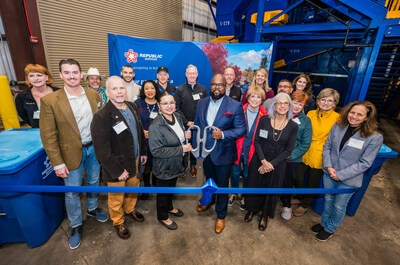 Republic Services and local community leaders celebrate the grand opening of the Salt River Recycling Center.
