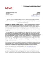 Miva Inc Strengthens Platform for B2B Automotive and Industrial Supply With Quick Order