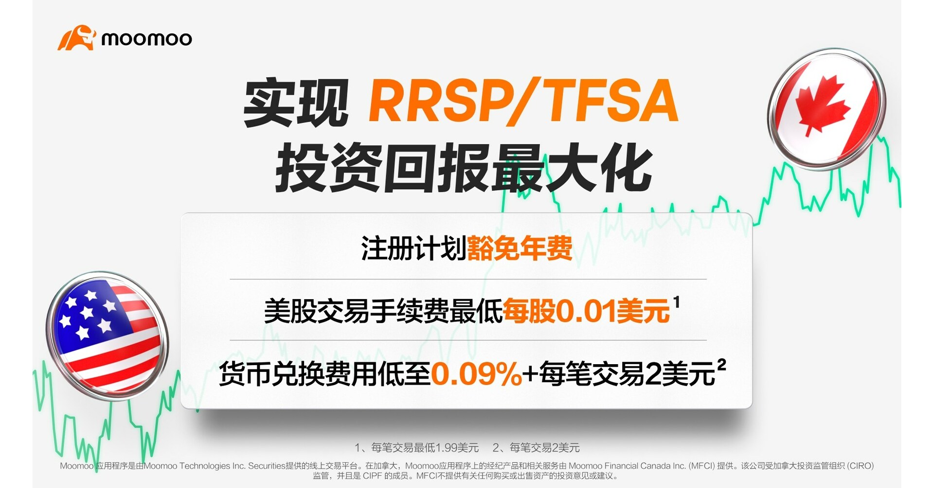 富途海外獨立品牌moomoo 深耕北美市場，於加拿大上線RRSP和TFSA 註冊帳戶交易