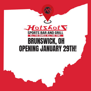 Hotshots Sports Bar &amp; Grill Expands Its 'All the Games. All the Time.' Concept to Cleveland, OH with Opening of 14th Location in Brunswick