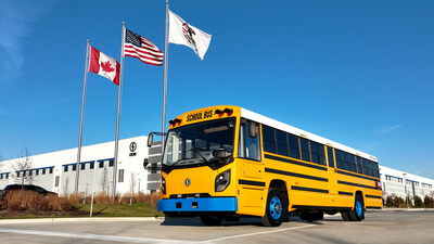 Lion Electric initiates deliveries of LionD, a new all-electric school bus model. (CNW Group/The Lion Electric Co.)