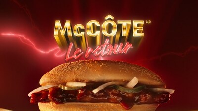  vos serviettes de table. Le McCte sera de retour au Canada le 30 janvier pour une dure limite. (Groupe CNW/McDonald's Canada)