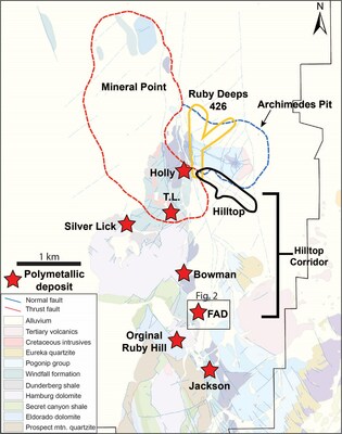 Figure 1 – i-80 Ruby Hill Property Geology (CNW Group/i-80 Gold Corp)