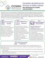 Key Takeaways - One Pager info sheet for health care professionals and older adults (CNW Group/Canadian Coalition for Seniors' Mental Health)