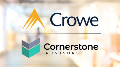 Crowe LLP and Cornerstone Advisors announce collaboration to deliver comprehensive M&A services to banks.