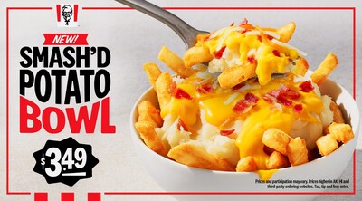 Starting Jan. 29 Kentucky Fried Chicken® is introducing new Smash’d Potato Bowls nationwide for only $3.49*! Smash your hunger with a next-level twist on a fan-favorite Famous Bowl that makes potatoes the star, available at KFCs nationwide starting today.