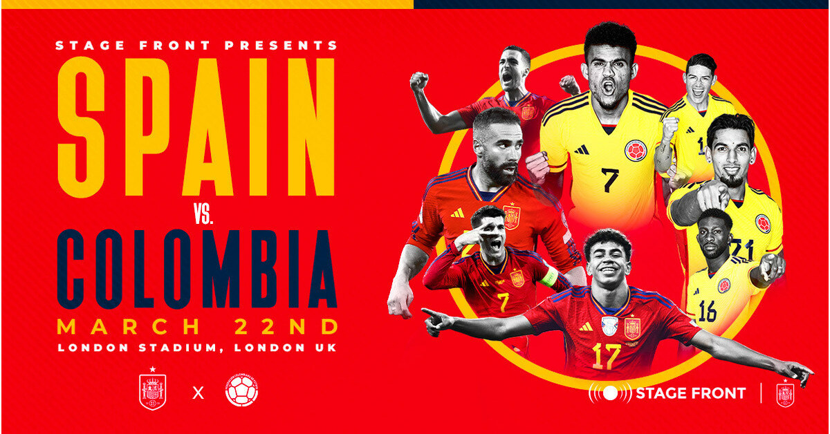 Stage Front anuncia un partido amistoso entre España y Colombia en el London Stadium