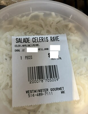 Salade celeris rave (Groupe CNW/Ministre de l'Agriculture, des Pcheries et de l'Alimentation)