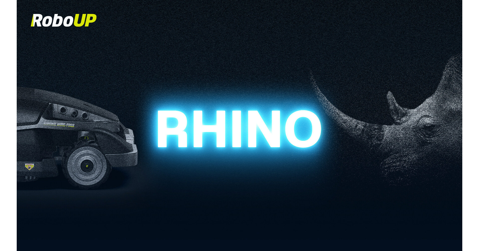 RoboUP verk&uuml;ndet die Entstehung des Rhino 1 M&auml;hroboters vor: St&auml;rke, Widerstandsf&auml;higkeit und Evolution im Design