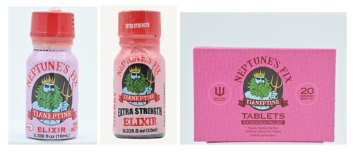 Neptune's Fix Regular Strength Elixir, Extra Strength Elixir and Tablets