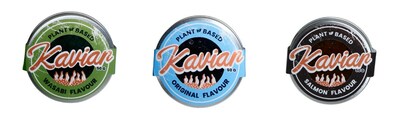 Modern’s three plant-based kaviar flavours; Wasabi, Original and Salmon (CNW Group/Modern Plant Based Foods Inc.)