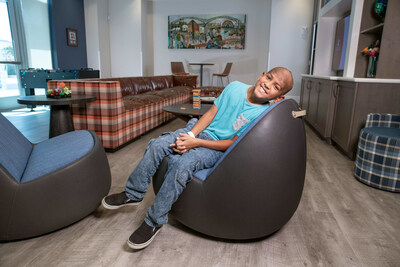 St. Jude patient Micah photographed in the Rec Room at The Domino’s Village on Monday, September 25, 2023.