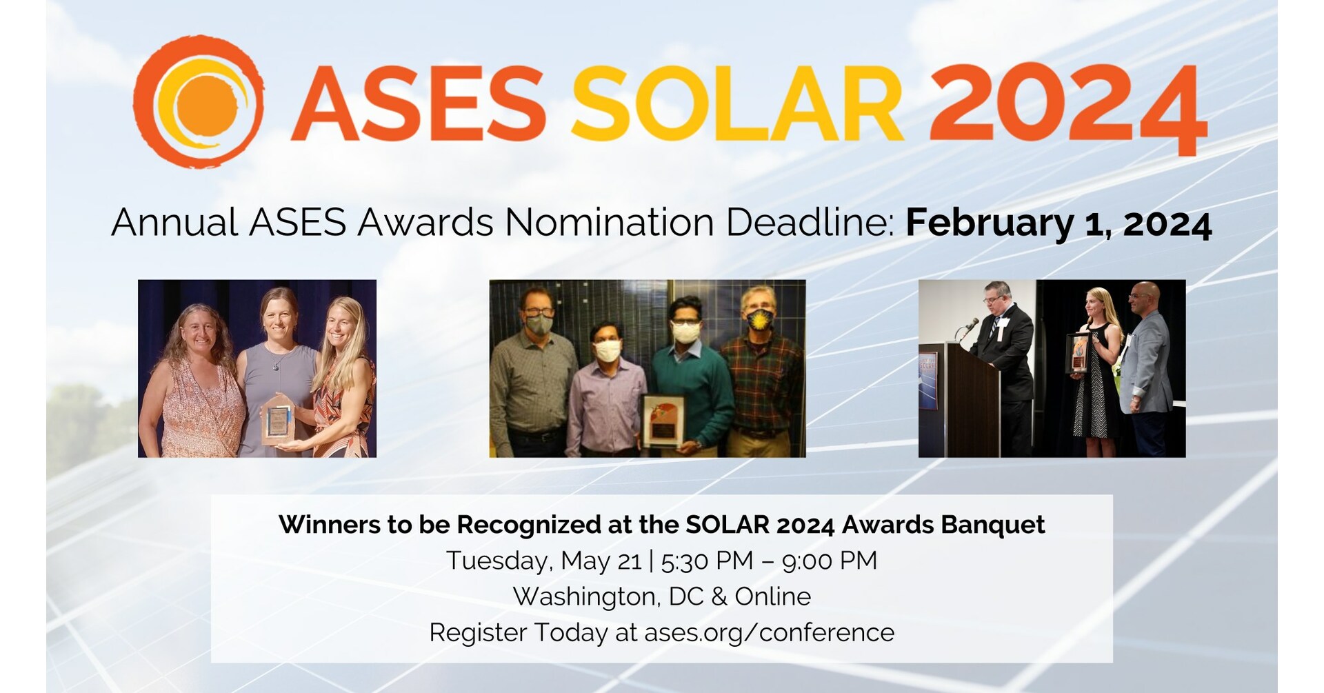 ASES Annual Award and Fellows Nominations due February 1, Early Bird