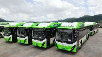 A View of the Olectra Electric Buses