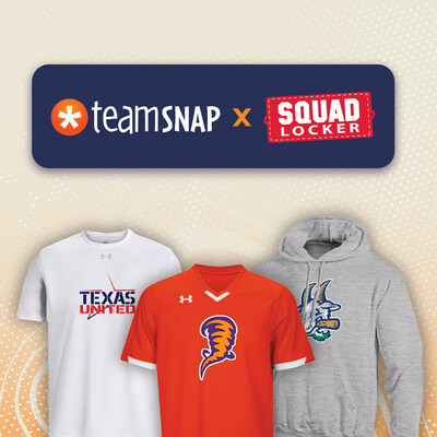 TeamSnap the leading provider of sports management software and online community for everything youth sports partners with SquadLocker to bring custom apparel to players, families, and fans ? expanding offerings at just 1-click away through a seamless integration.