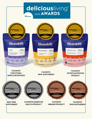 Blueshift Nutrition Leads the "Delicious Living" Awards, Winning in 7 Different Categories