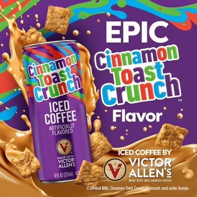 Victor Allen's Cinnamon Toast Crunchtm Iced Coffee will be available in early February at Sam's CLUB before rolling out nationally in March at major retailers nationwide and online, making it convenient for coffee enthusiasts to indulge in their new favorite iced coffee treat.