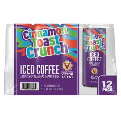 Victor Allen's Cinnamon Toast Crunchtm Ready-to-Drink Iced Coffee 12 Pack of 8 oz. Cans