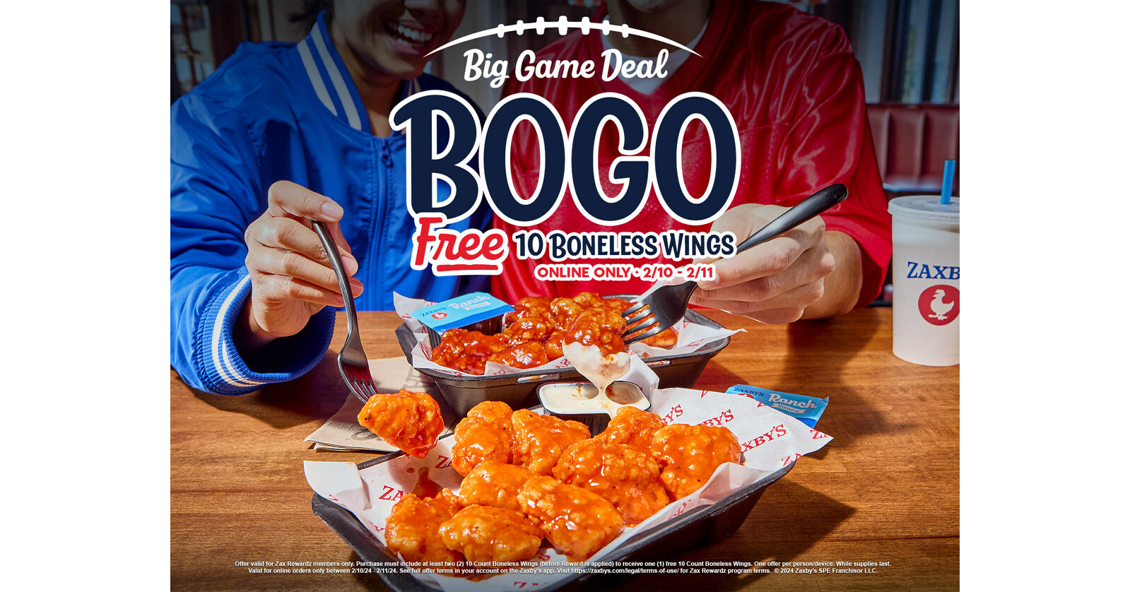 Zaxby's doubles down for Big Game with BOGO Boneless Wings Offer
