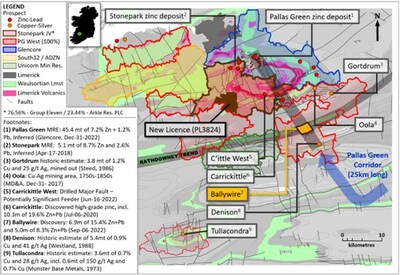 Exhibit 6. Regional Map of PG West (100% Interest) and Stonepark (76.56% Interest) Projects (CNW Group/Group Eleven Resources Corp.)