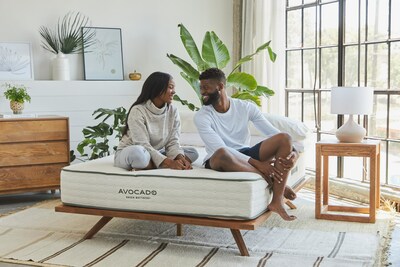 The Avocado Green Mattress features GOLS-certified organic latex, GOTS-certified organic wool and cotton, and up to 1,459 individually wrapped support coils arranged in 7 ergonomic zones. The New Box-Top Plush model adds soft FSC-certified Talalay latex. No polyurethane foams or fire retardants. Needle-tufted by hand and assembled in Los Angeles with domestic and imported materials. Certified to MADE SAFE and Greenguard Gold standards.