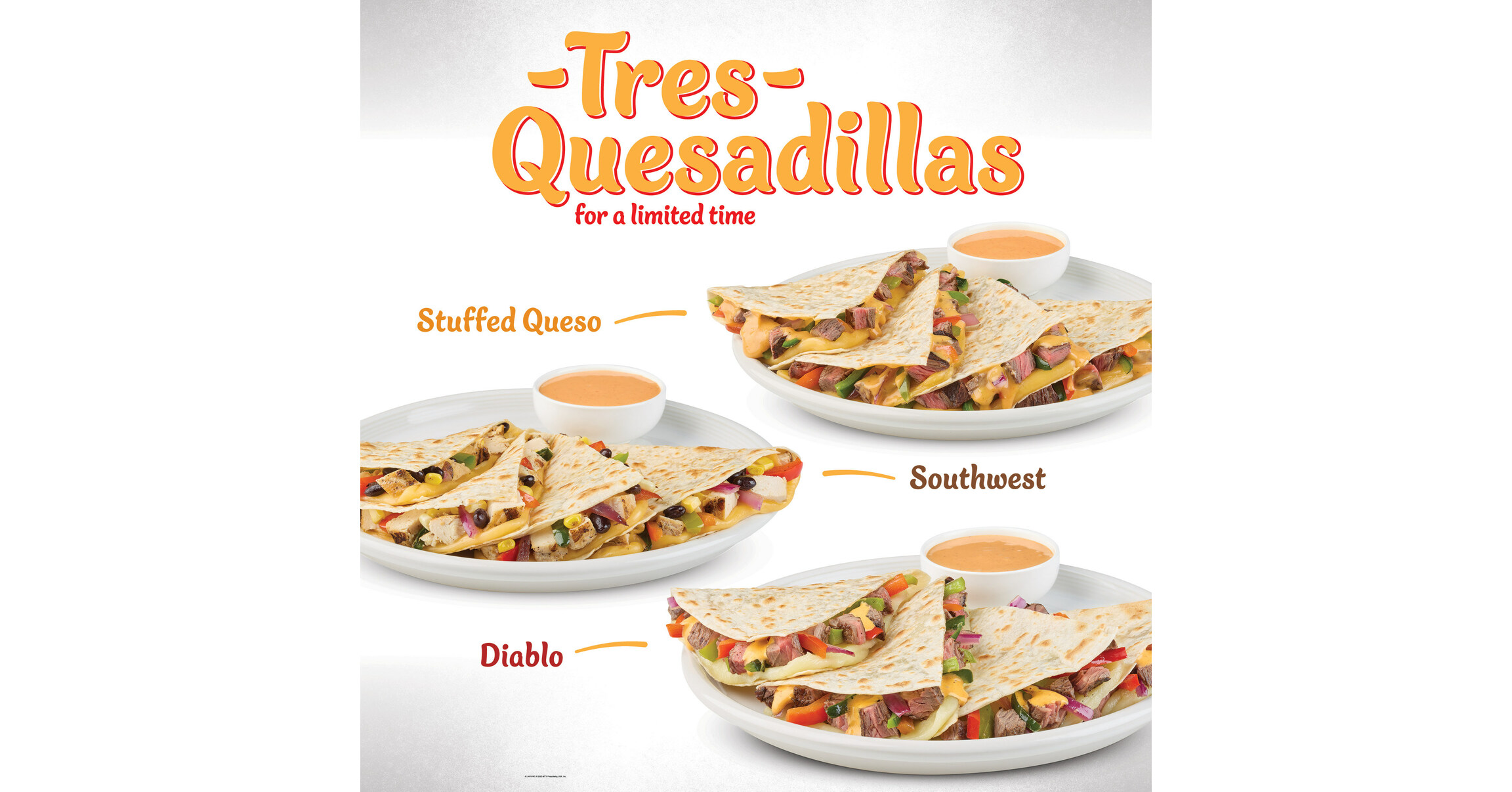 Baja Fresh® Introduces a Flavor Fiesta with the Delectable Tres Quesadillas