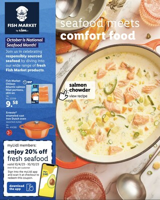 The BAP label is featured in Lidl’s monthly magazine, The Dish, along with a recipe for salmon chowder.
