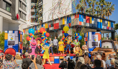 Disneyland Resort celebrated the grand opening of Pixar Place Hotel on Jan. 30 with a festive ceremony featuring appearances from Disneyland Resort and Pixar Animation Studio executives as well as visits from some classic Pixar characters. At the Disneyland Resort in Anaheim, Calif., the imaginative 15 story hotel is the first fully Pixar-themed hotel in the United States. (Christian Thompson/Disneyland Resort)